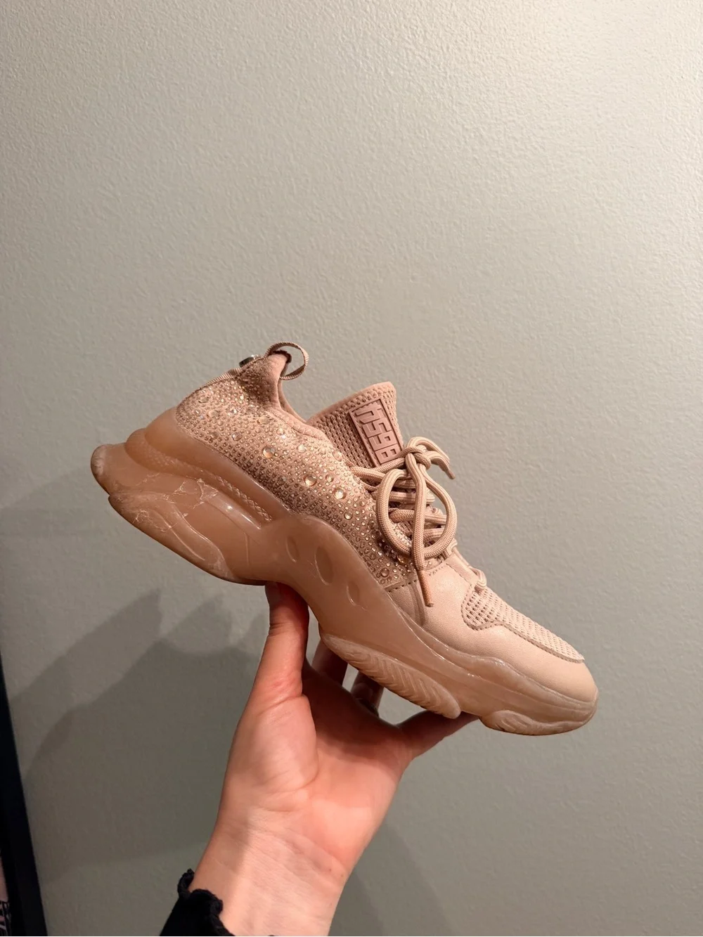Steve Madden Beige Chunky Knit Sneakers